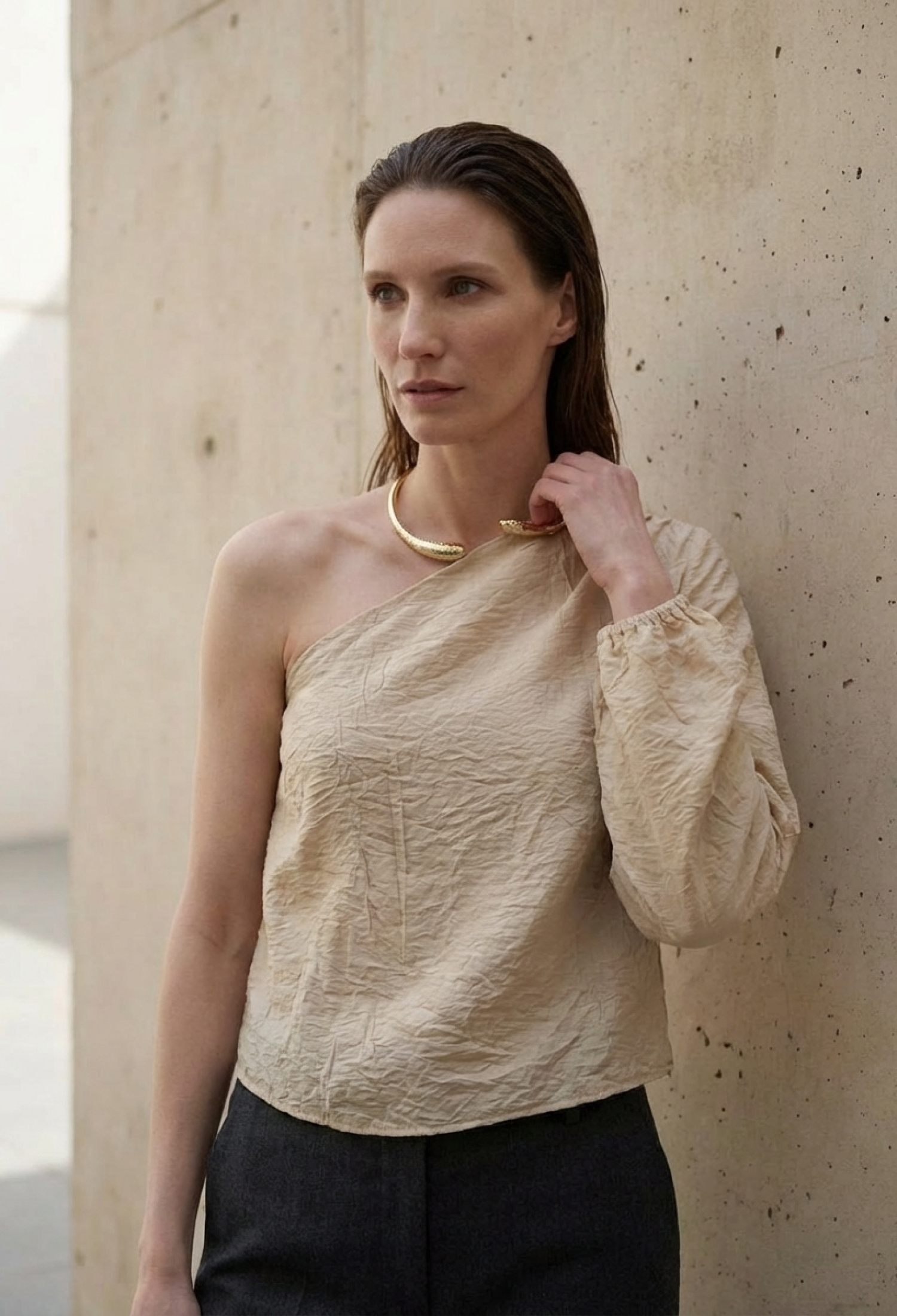 Elegant One Shoulder Neck Blouse - Brand: My Fashion - Women & Kids, Baby Clothes Wholesale - TheBS Women