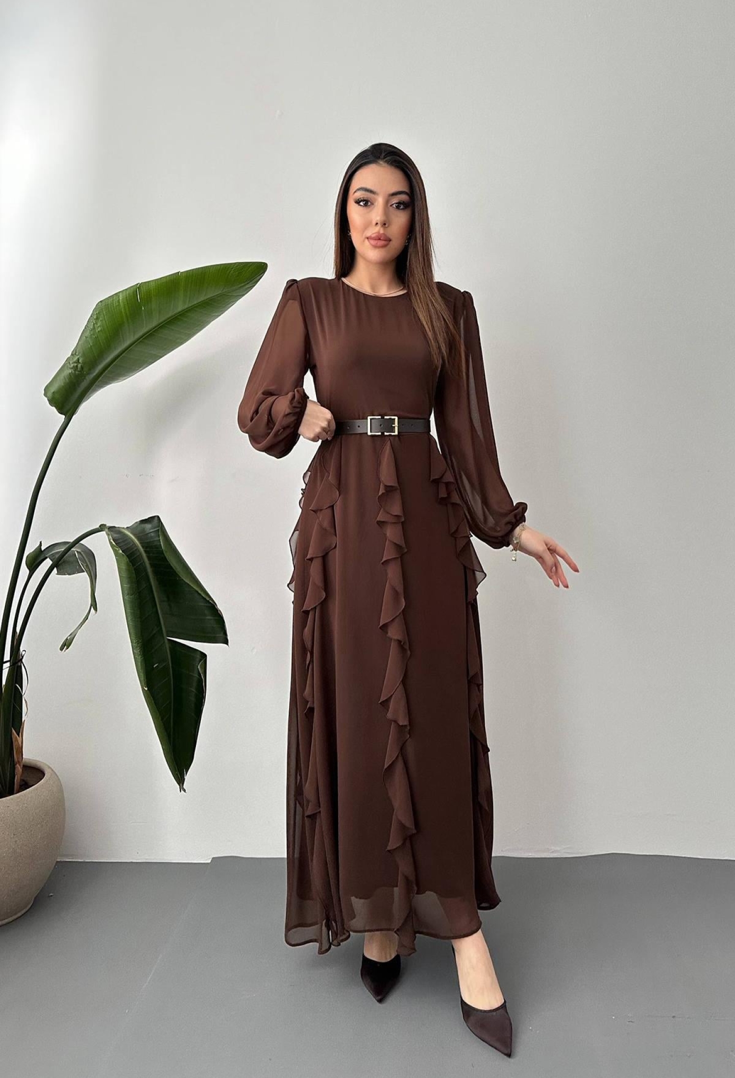 Modest Elegant Fit And Flare Dress - Brand: Elisa - Women & Kids, Baby Clothes Wholesale - TheBS Women