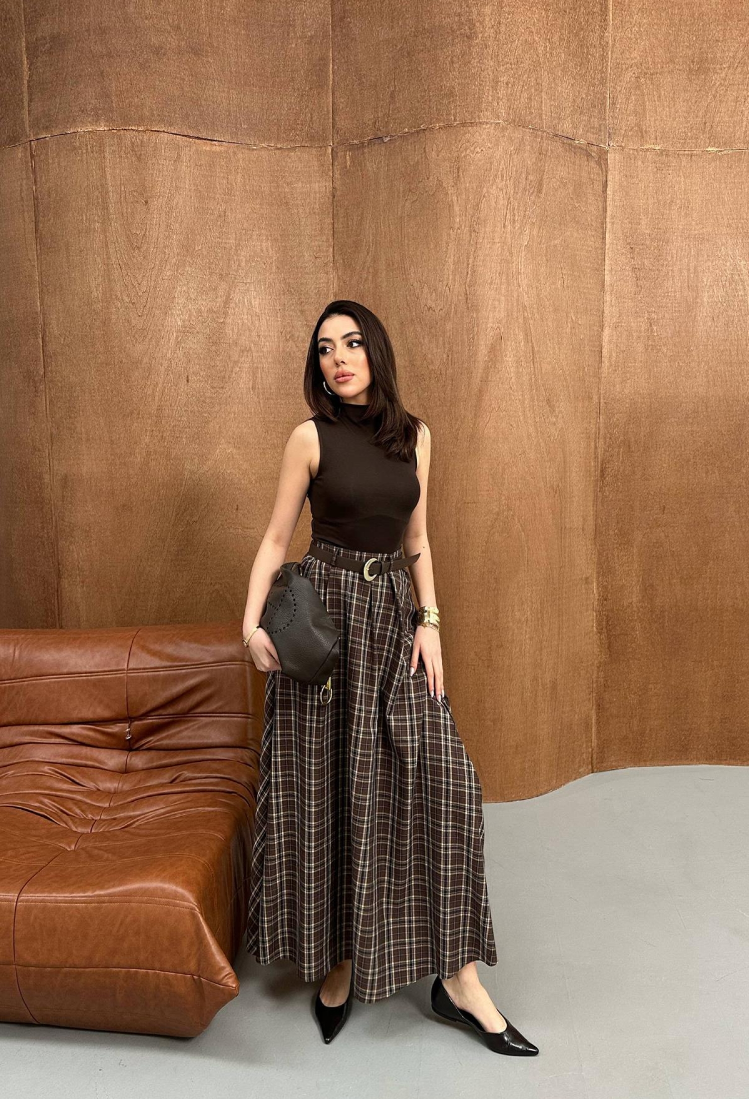 Flared Maxi Skirt High Waist Pull On - Brand: Elisa - Women & Kids, Baby Clothes Wholesale - TheBS Women