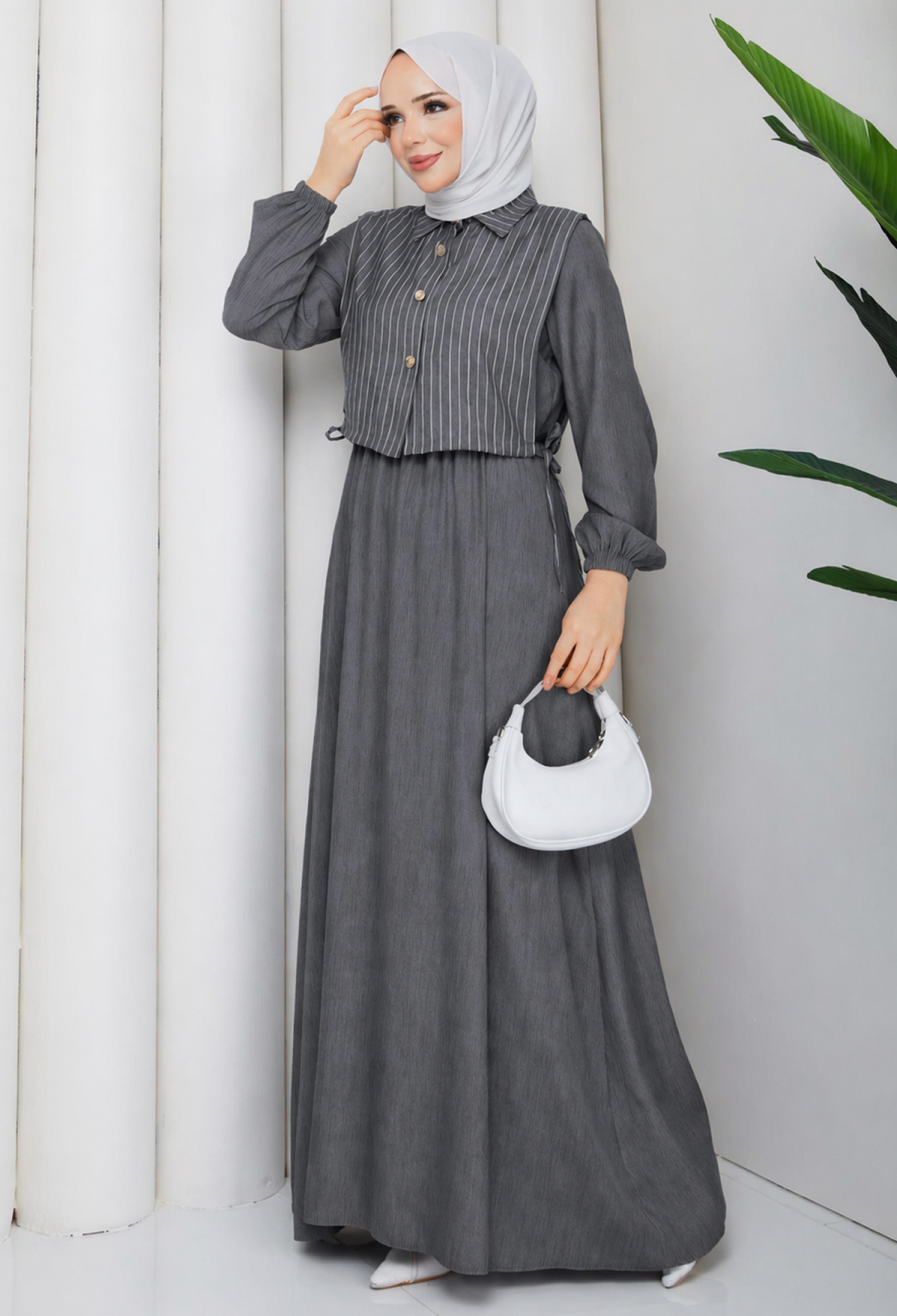 A-Line Elegant Dress With Notched Neck - Brand: Mode Roy - Women & Kids, Baby Clothes Wholesale - TheBS Women