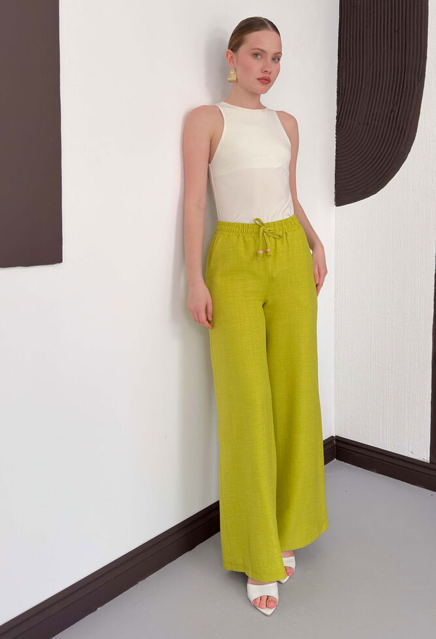 Yellow Palazzo Pants - Brand: Topshow - Women & Kids, Baby Clothes Wholesale - TheBS Women