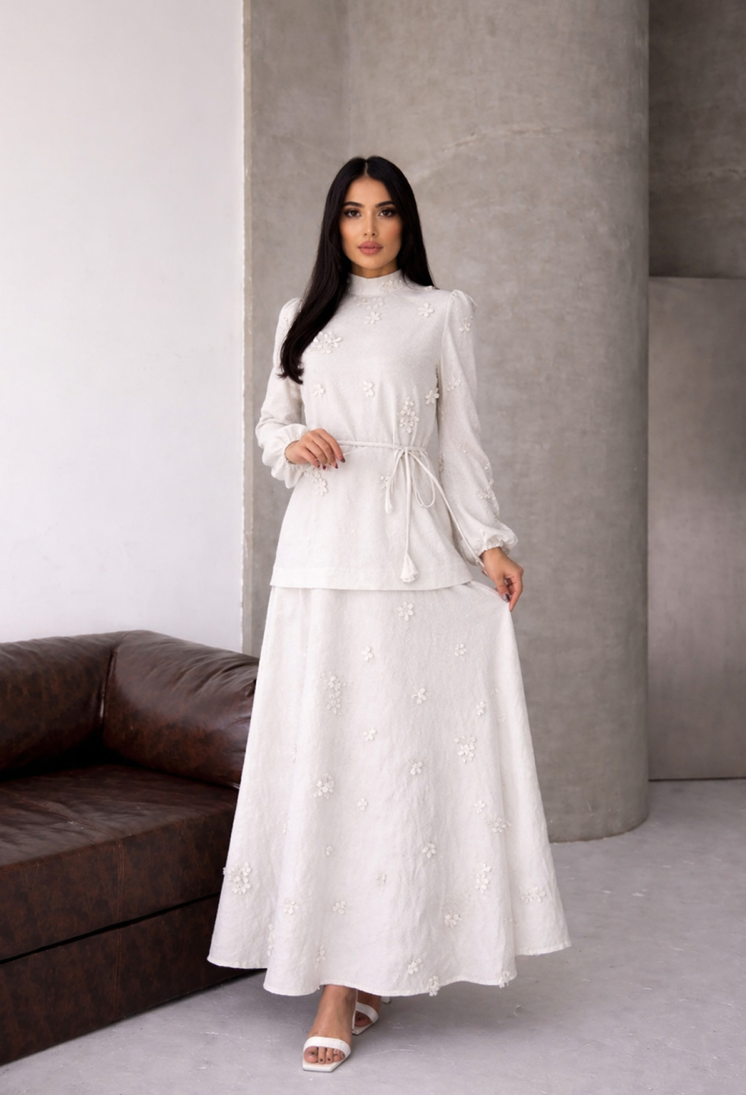 Elegant Floral Maxi Skirt Set - Brand: Mode Roy - Women & Kids, Baby Clothes Wholesale - TheBS Women