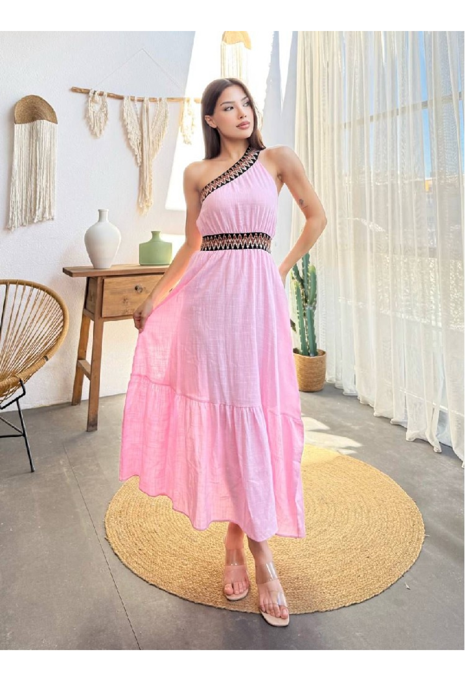 Boho A-Line Sleeveless Maxi Dress