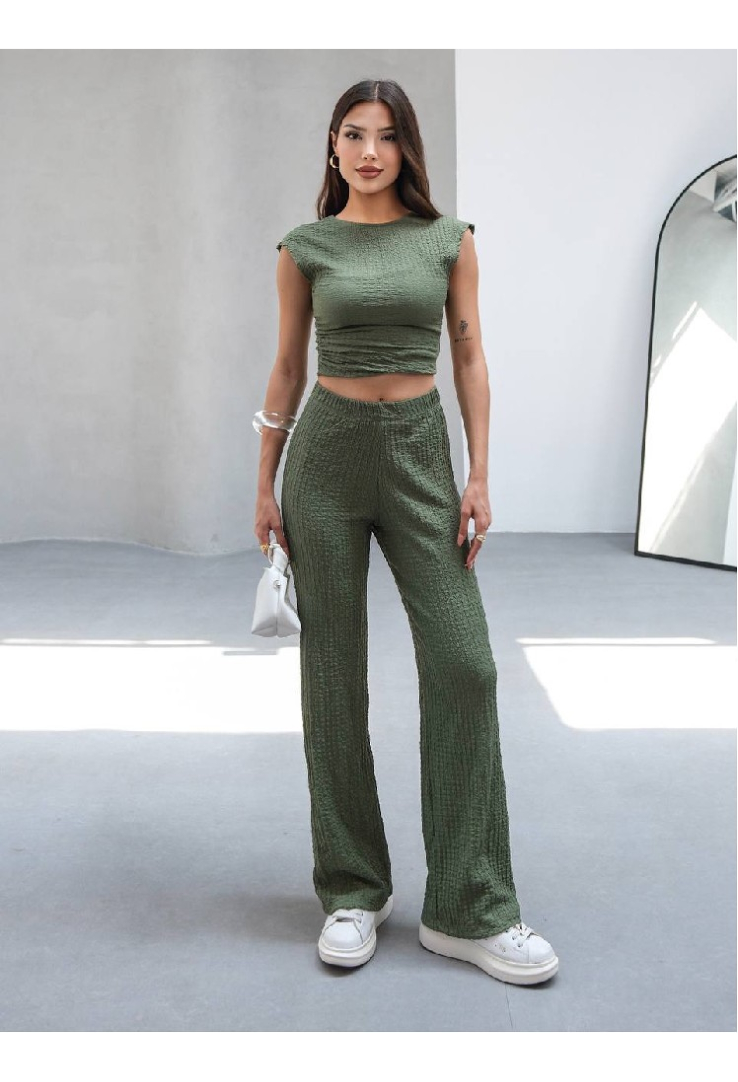 Green Elegant Palazzo Set