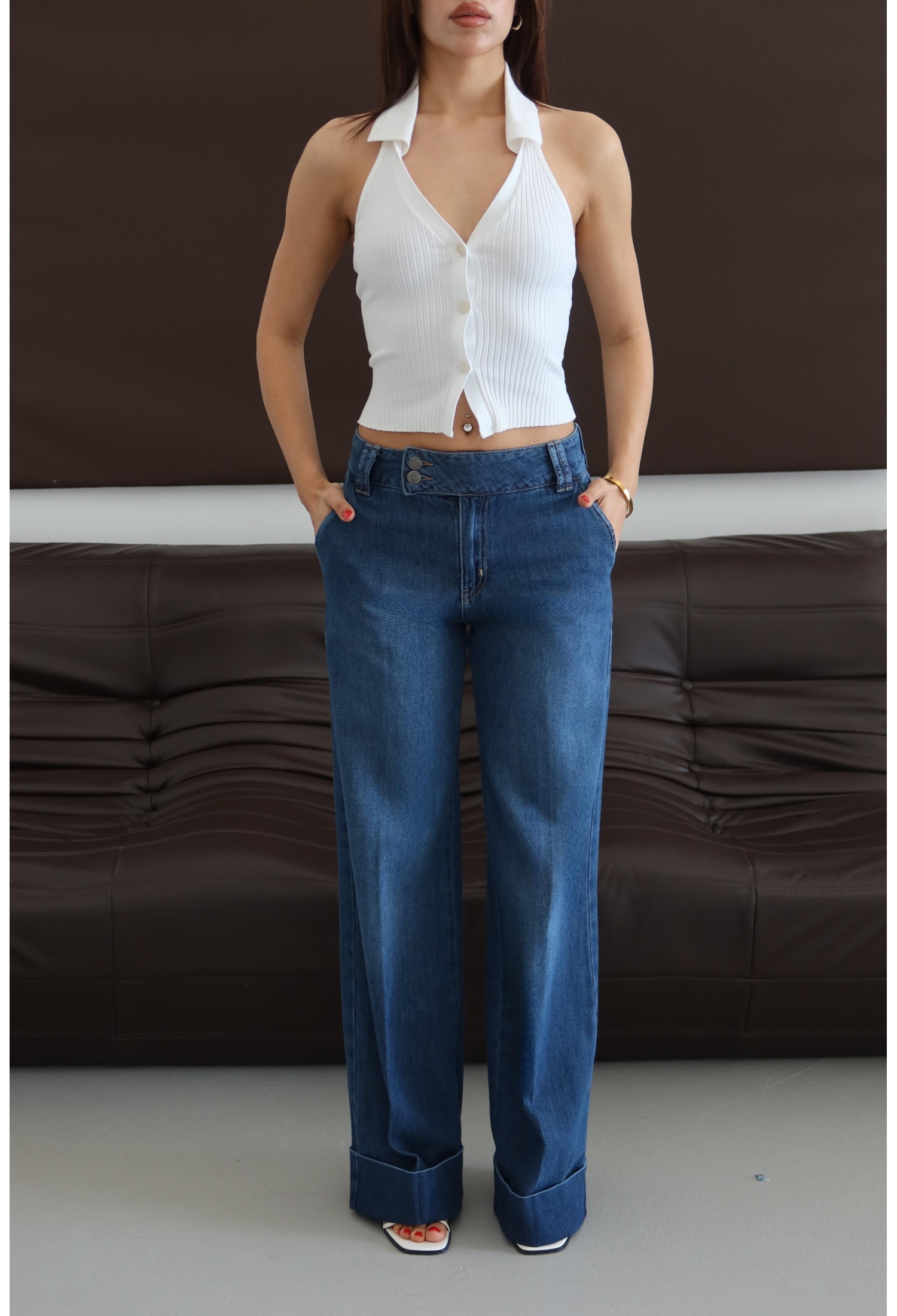 Blue Casual Vintage Streetwear Retro Jeans