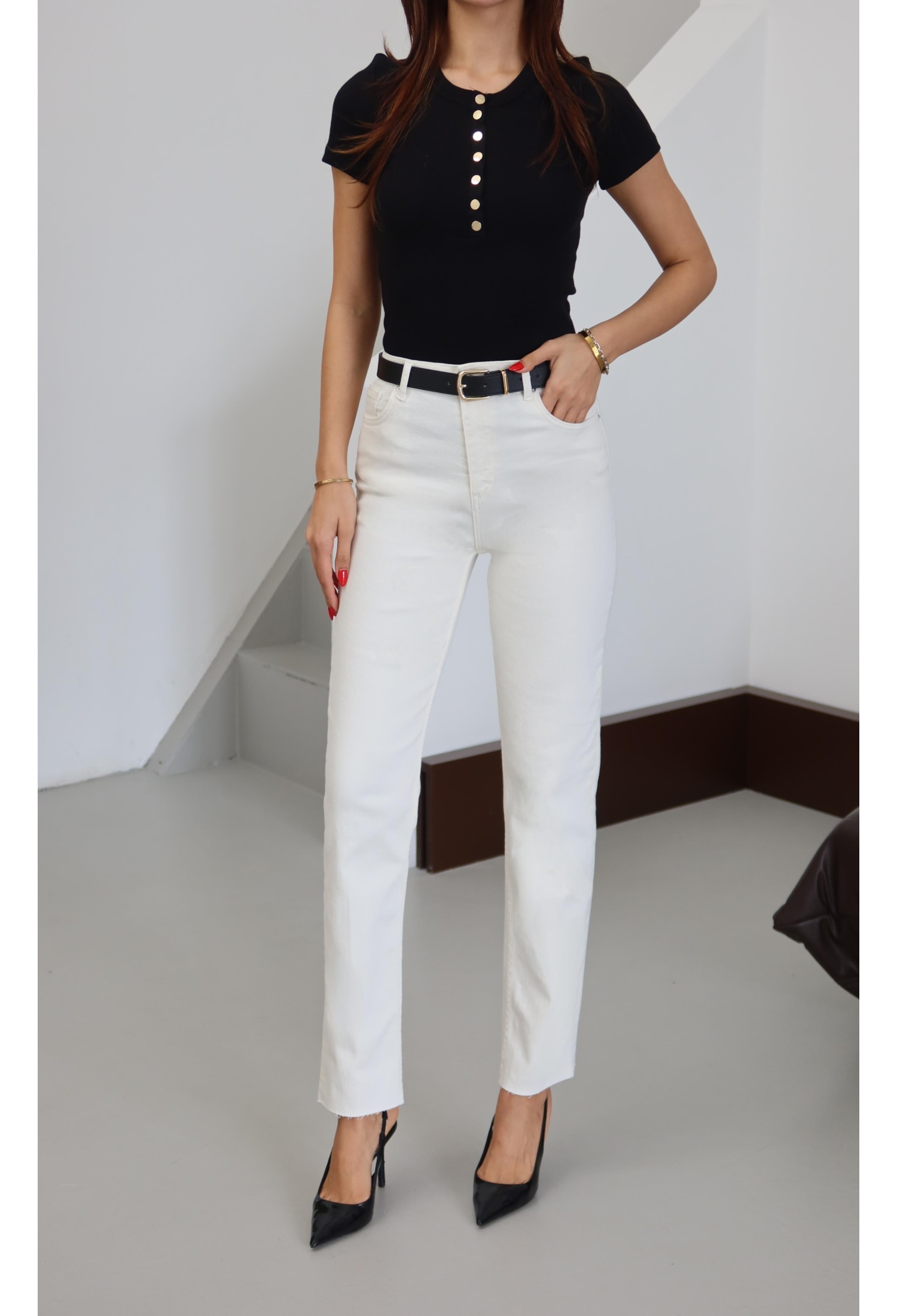 White Casual Elegant Sexy Jeans