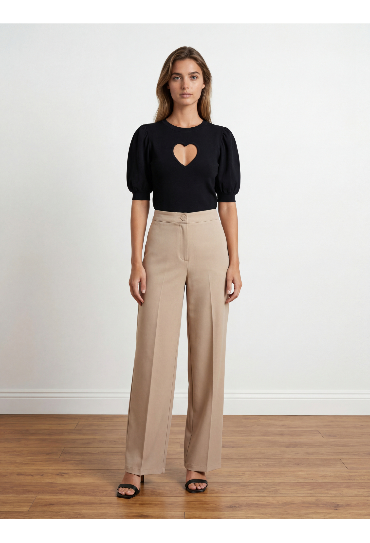 Pants - Wide Leg High Waist Chinos For Work & Events