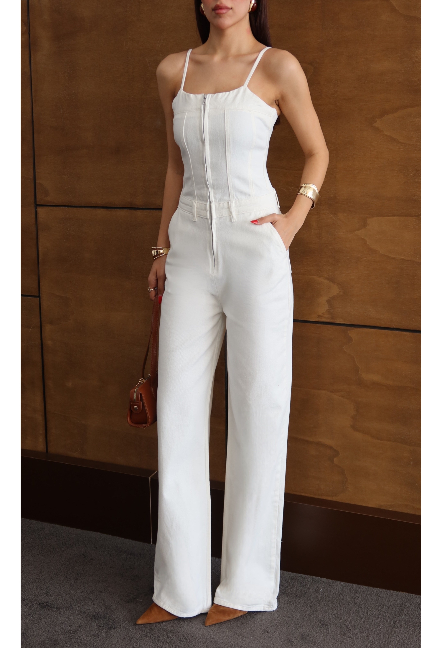 White Corset Maxi Dress With Square Neck