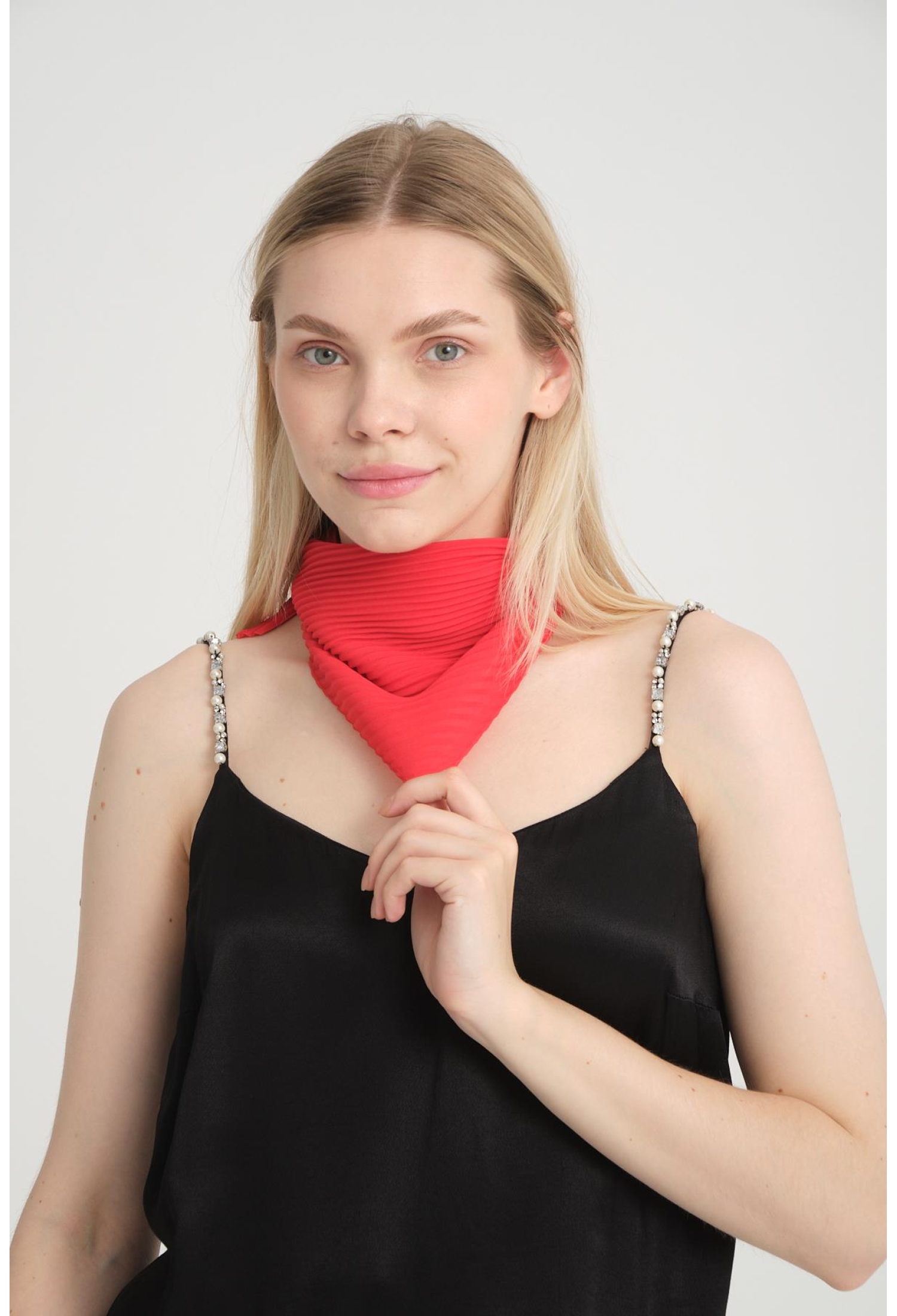 Pleated Bandana Scarf