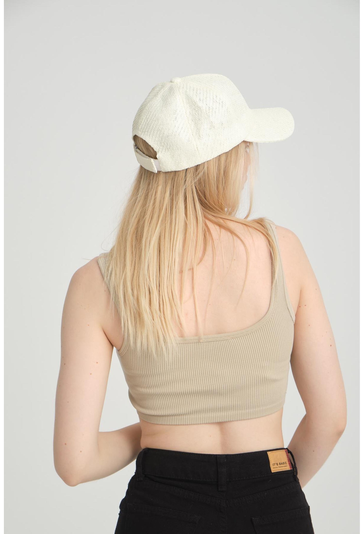 Cream Straw Cap