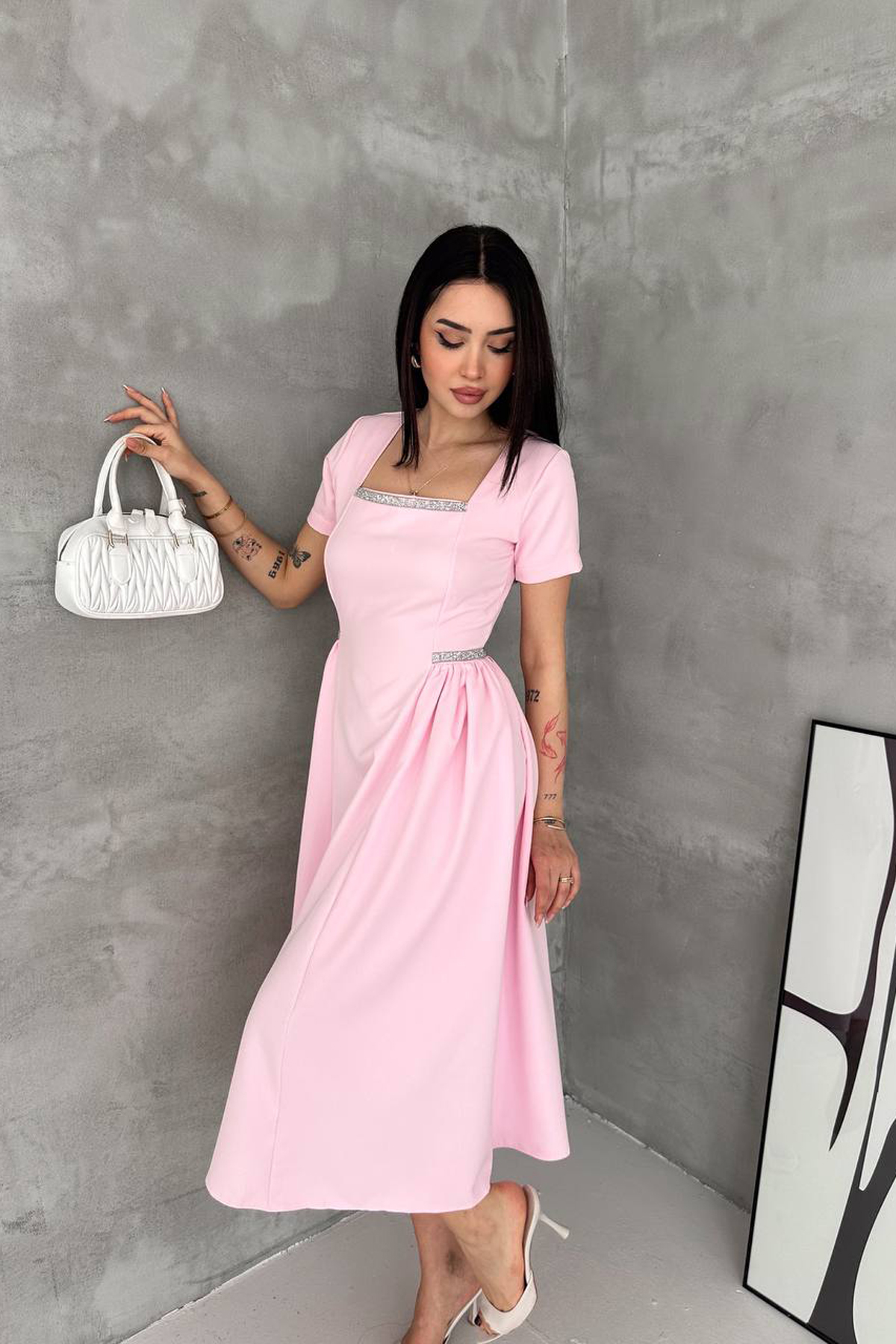 Elegant Fit And Flare Midi Dress