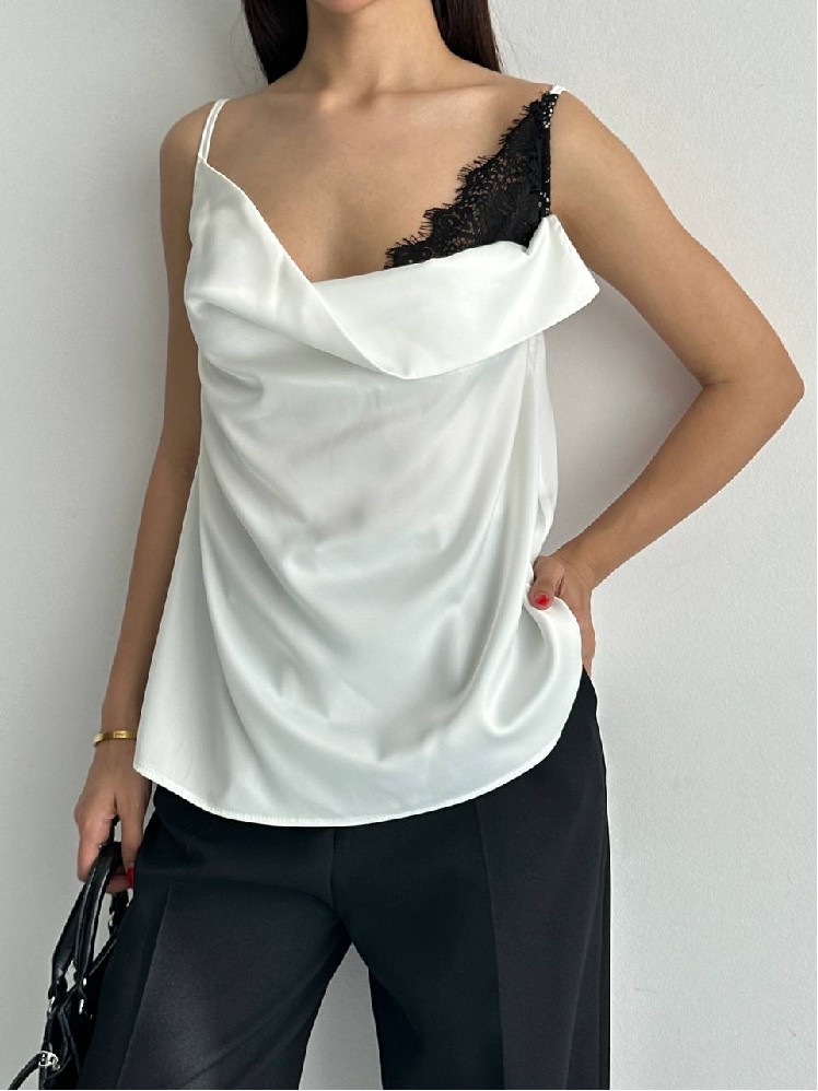 White Sexy Elegant Formal Glam Blouse