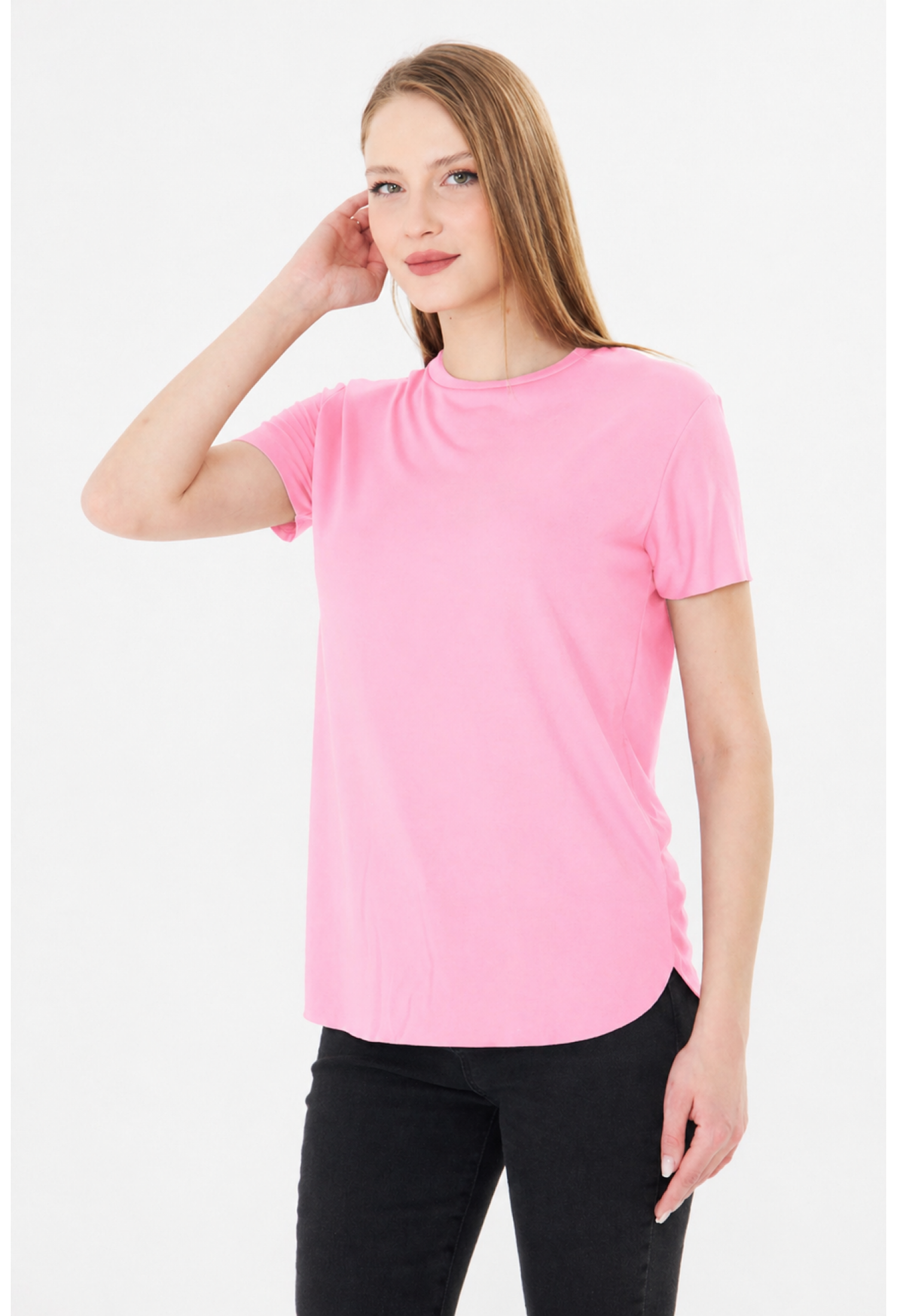 Blouse Casual Cute Plain Short Sleeve Top