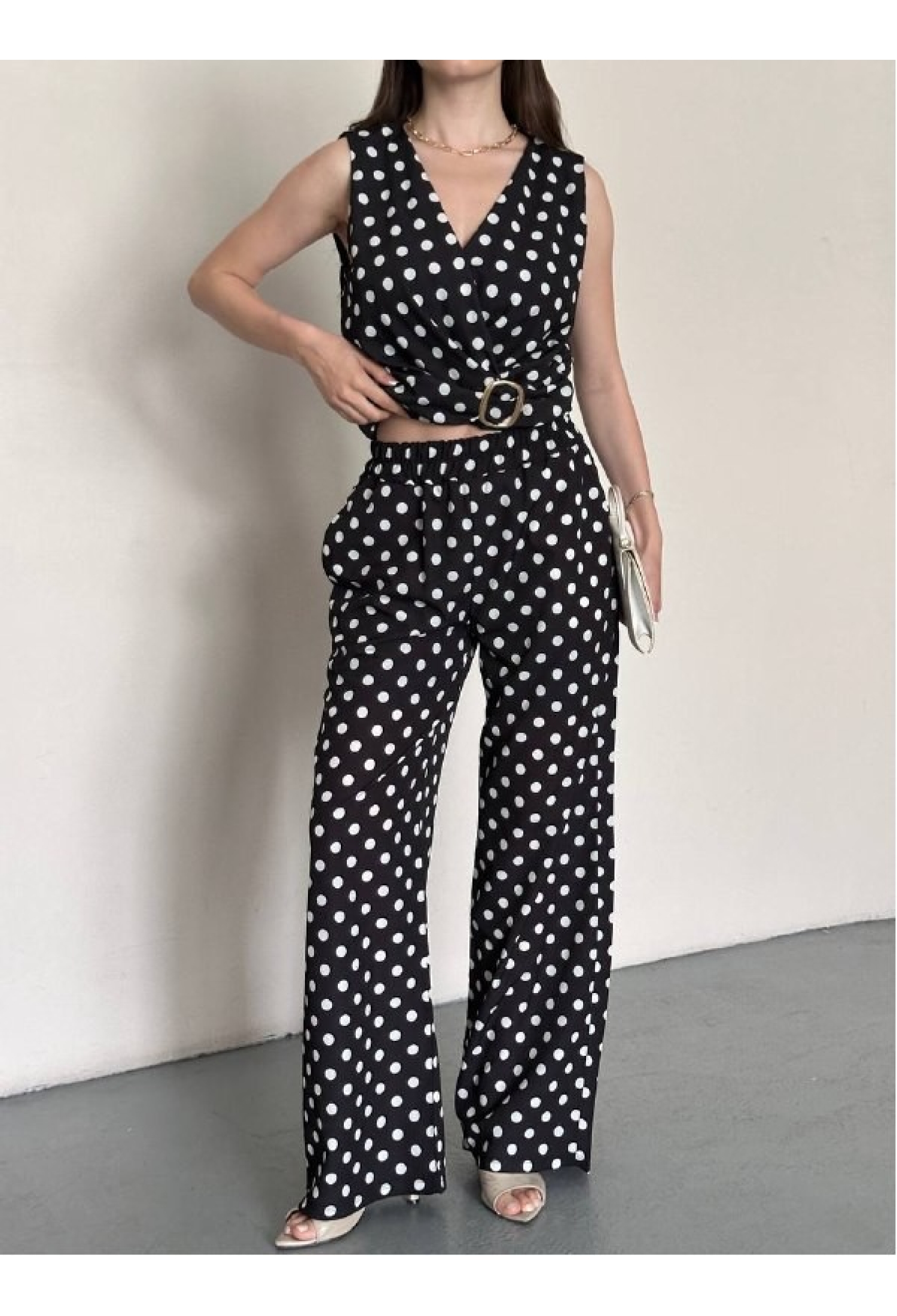 Polka Dot Palazzo Set