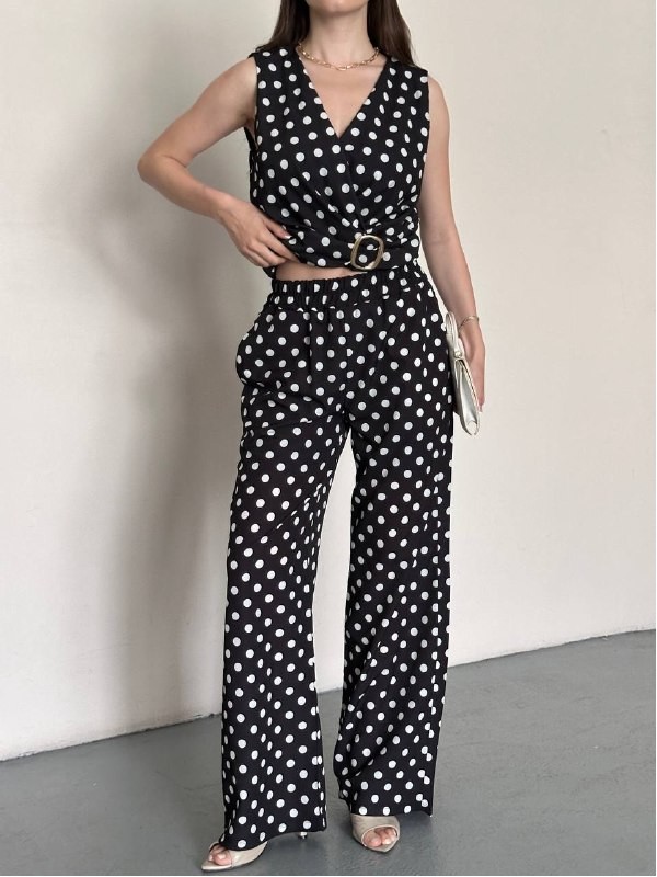 Polka Dot Palazzo Set