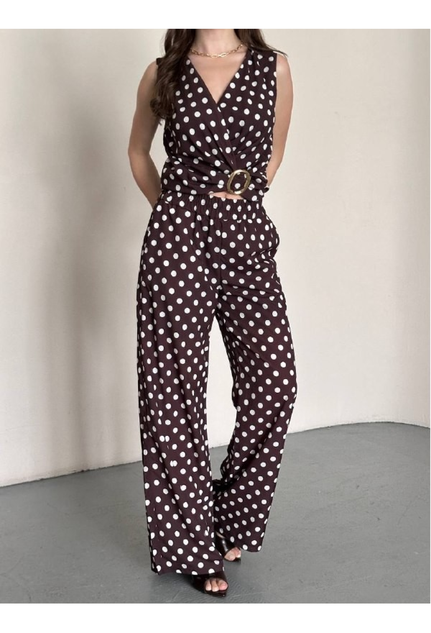 Polka Dot Palazzo Set