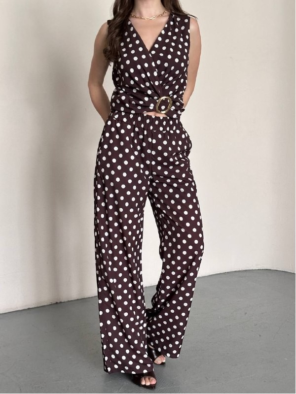 Polka Dot Palazzo Set