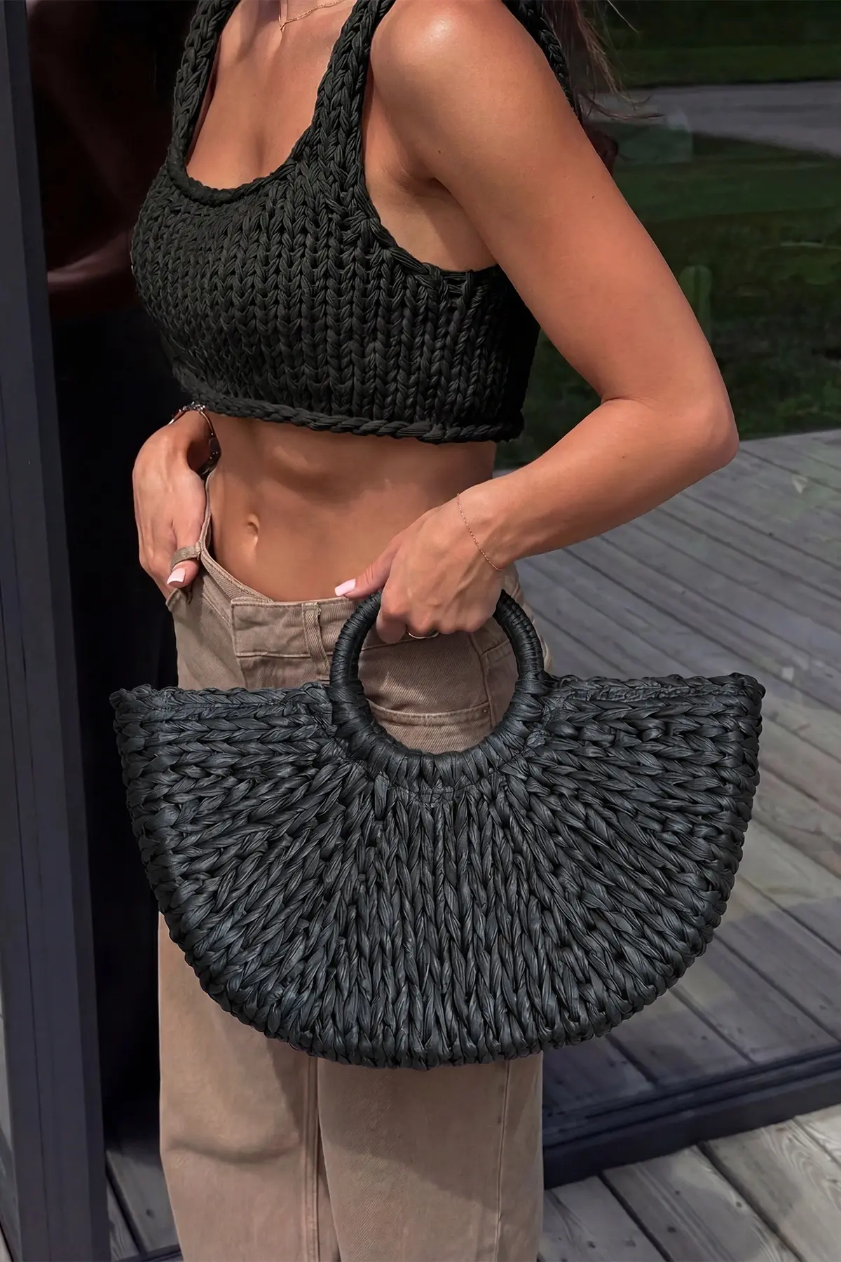 Large Straw Bag