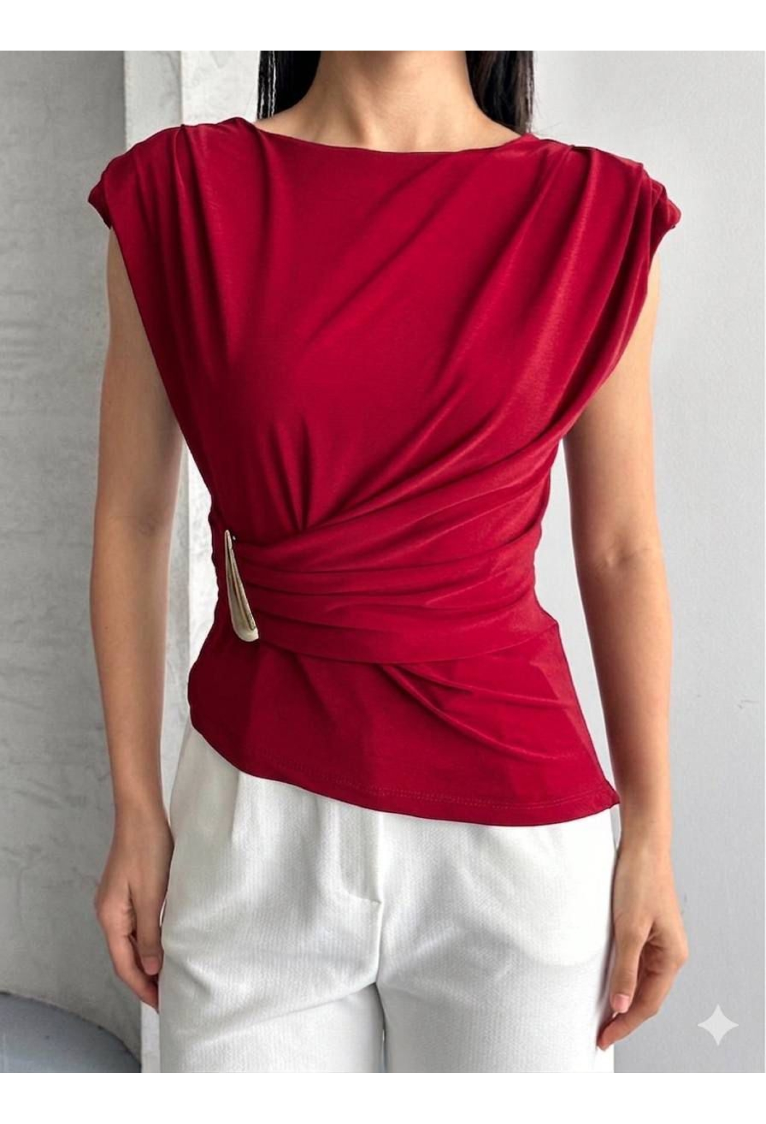 Elegant Extra Slim Fit Blouse With Japone Sleeves
